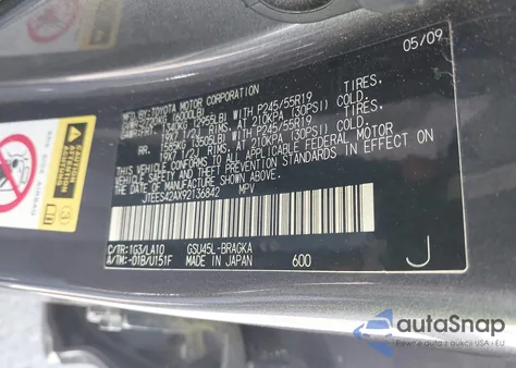 2009 Toyota Highlander Limited z USA, uszkodzony, nr VIN JTEES42AX92136842